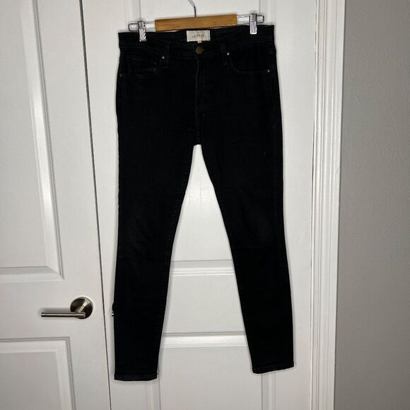 The Great The Skinny Skinny Jeans Washed Black Size 28 - Picture 1 of 6